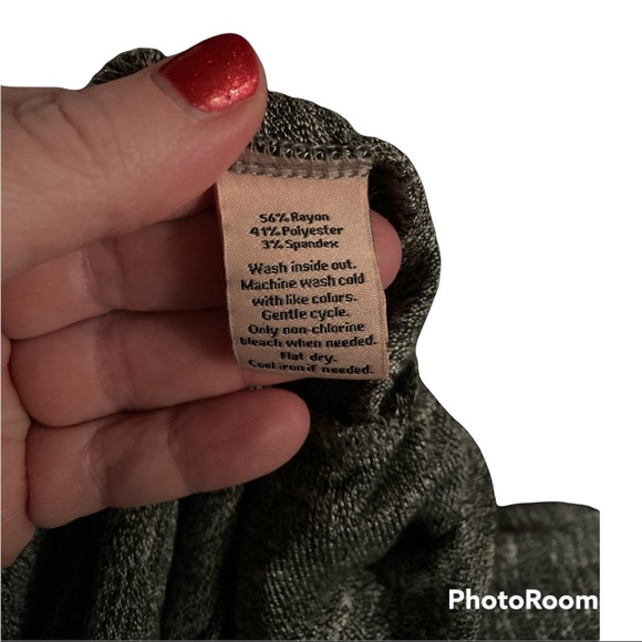 JUICY COUTURE Gray Long Sleeve Knotted Hi Lo Top Size XS - Picture 5 of 6